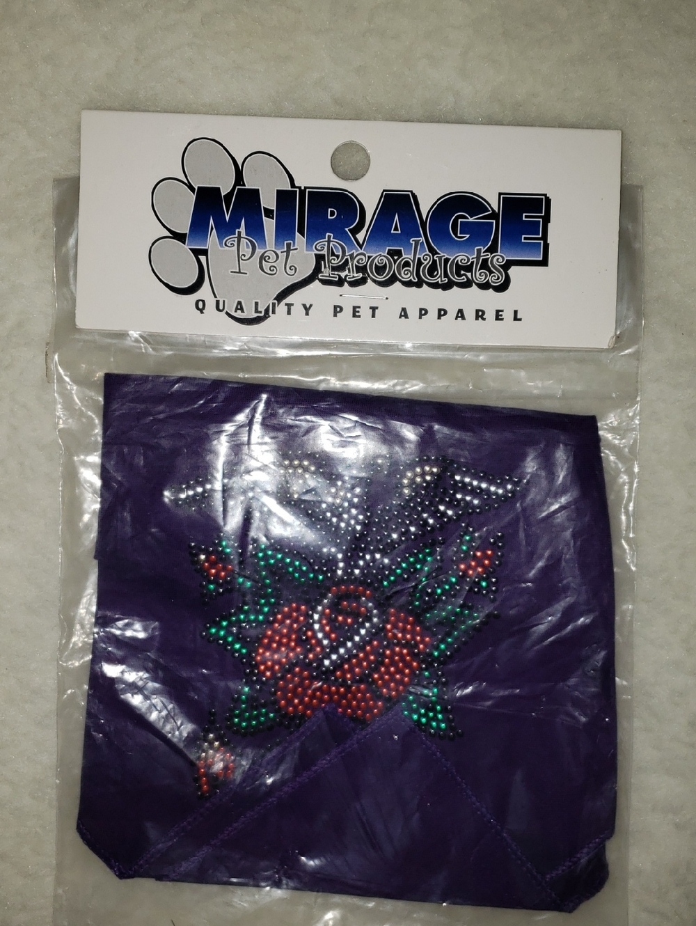 Mirage Pet Products Purple Rhinestone Eagle Rose Bandana